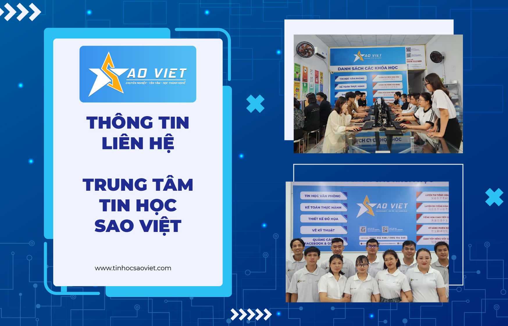 Thông Tin Liên Hệ Trung Tâm Tin Học Sao Việt