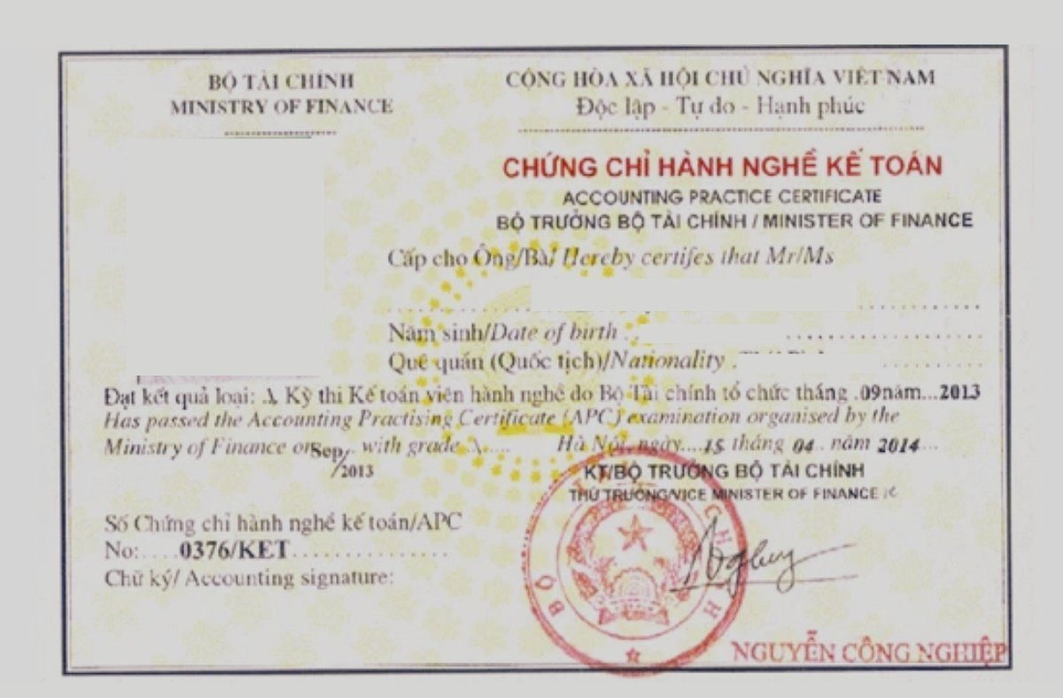 Chứng Chỉ Kế Toán Viên